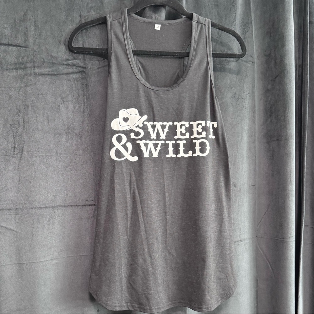 Sweet & Wild Black Tank Top